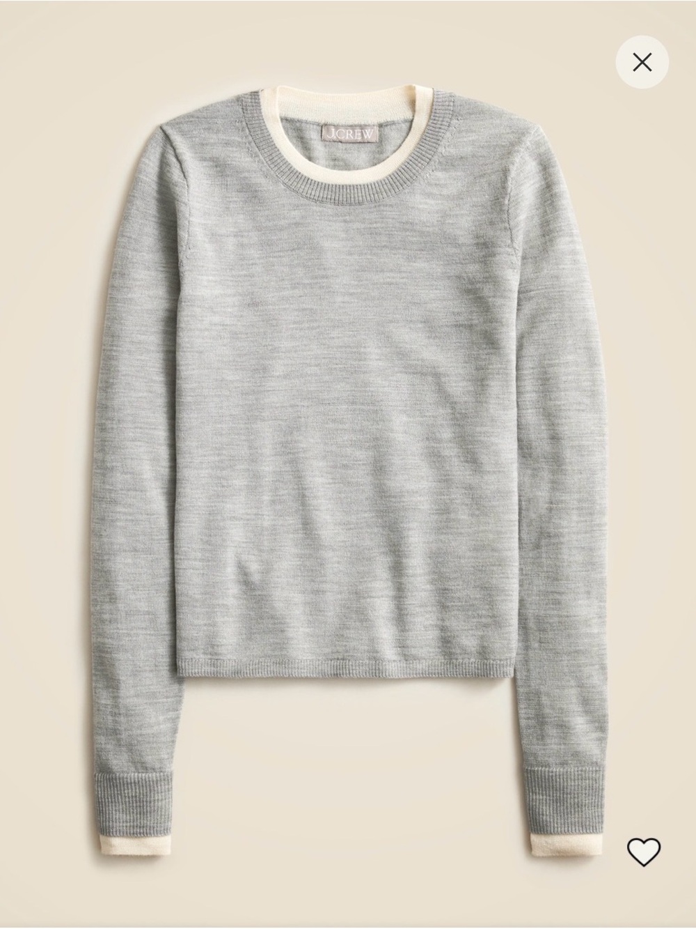 J. Crew Carolyn layered crewneck sweater in merino wool
